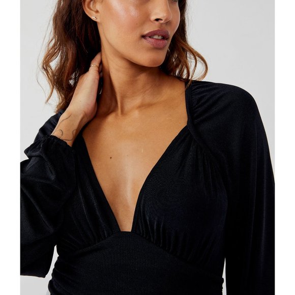 Free People Black Long Sleeve Bodysuit - Picture 5 of 9